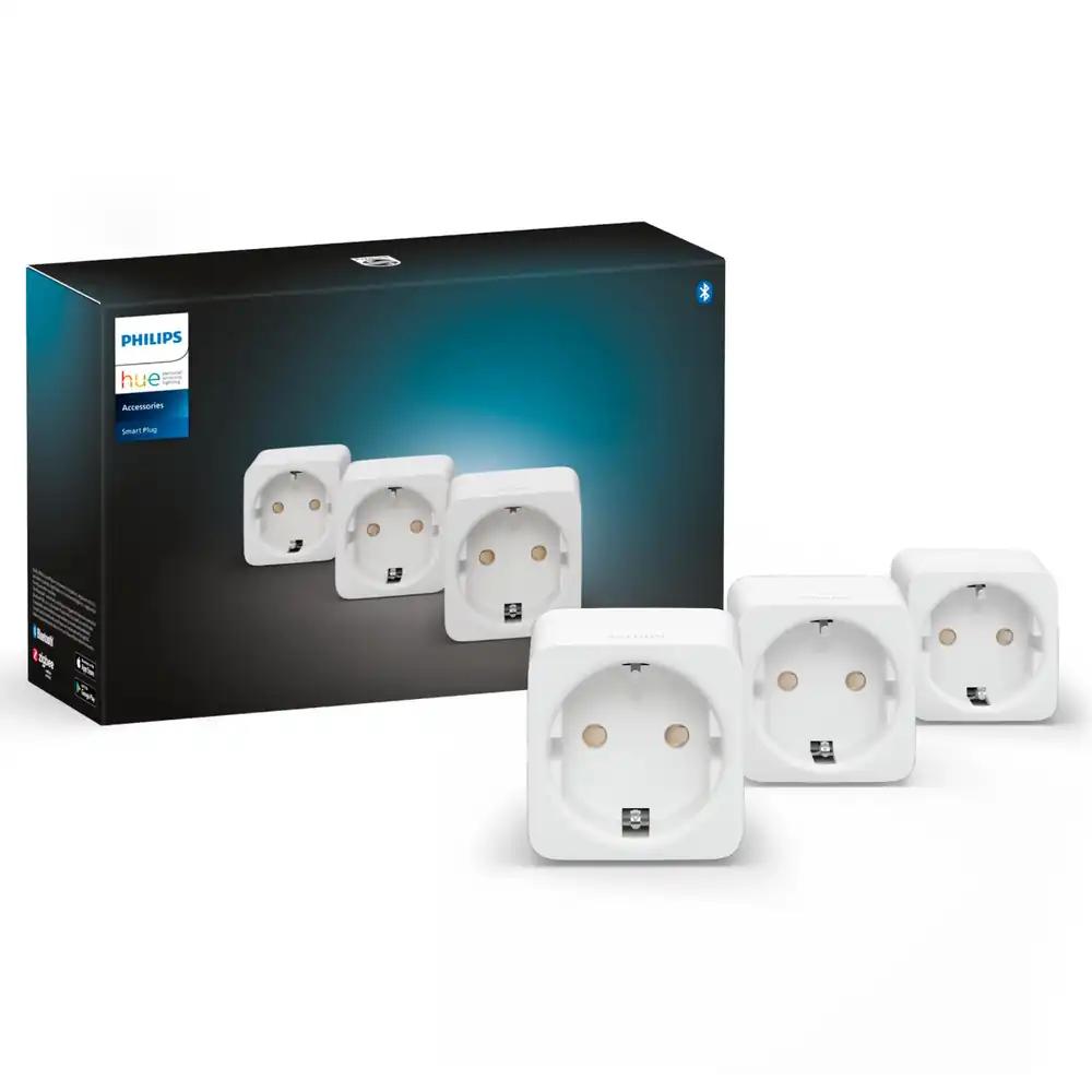 Philips Hue nutipistik, valge, nutikas pistikupesa, ühilduv Amazon Alexa (Echo, Echo Dot) – 3 tk komplekt