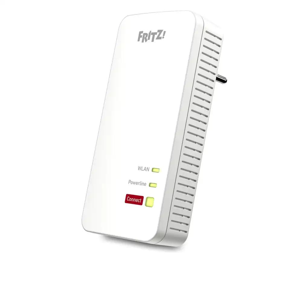 FRITZ!Powerline 1240 AX Üksikadapter (Gigabit-Powerline koos Wi-Fi 6-ga, WLAN-Access Point, ideaalne meediastriimimiseks, HD-videote ja interneti-TV jaoks, 1.200 MBit/s, saksakeelne versioon)