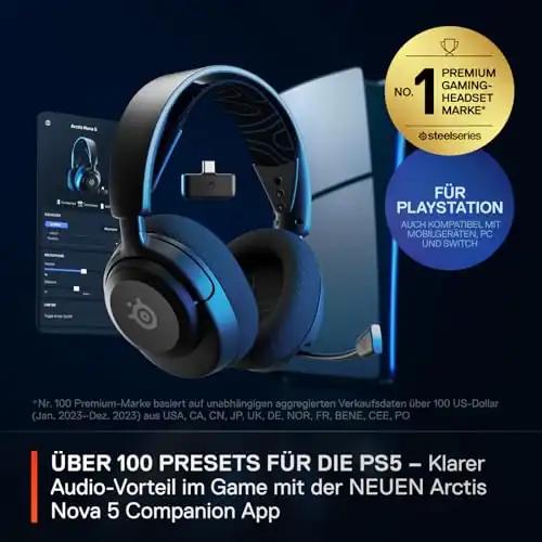 SteelSeries Arctis Nova 5P juhtmevabad mängurikõrvaklapid PS5-le, 60 tundi akutööd, pilt 2