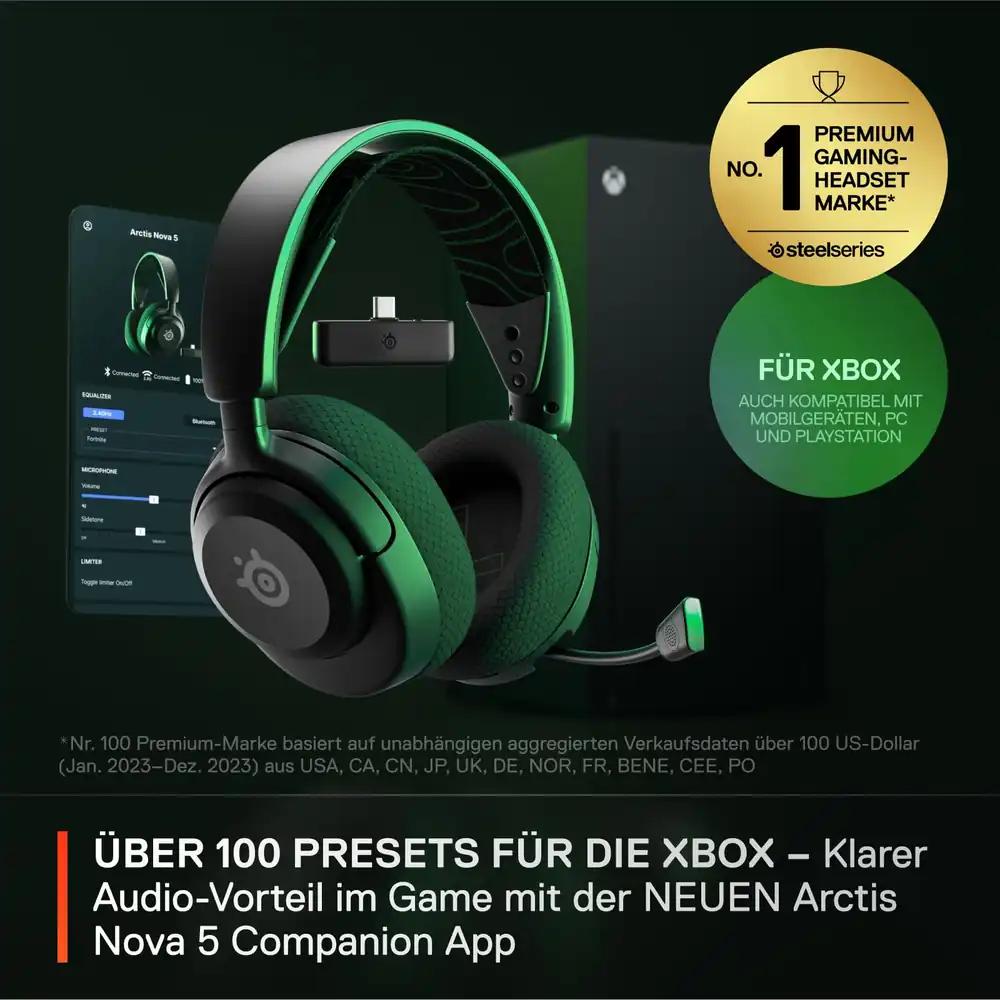 SteelSeries Arctis Nova 5X juhtmevaba mänguripeakomplekt Xboxile, 60 tundi akutööd, pilt 2