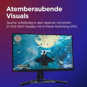 Lenovo Legion R27qe | 27" QHD mängumonitor | 2560x1440 | 180Hz | 450 nitti | 0