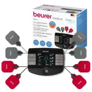 Beurer EM 89 TENS/EMS seade soojendusega, 4 kanalit, 8 elektroodi, aku