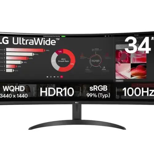 LG Electronics 34WR50QK-B.AEU UltraWide 1800R Kaardus QHD Monitor 34"
