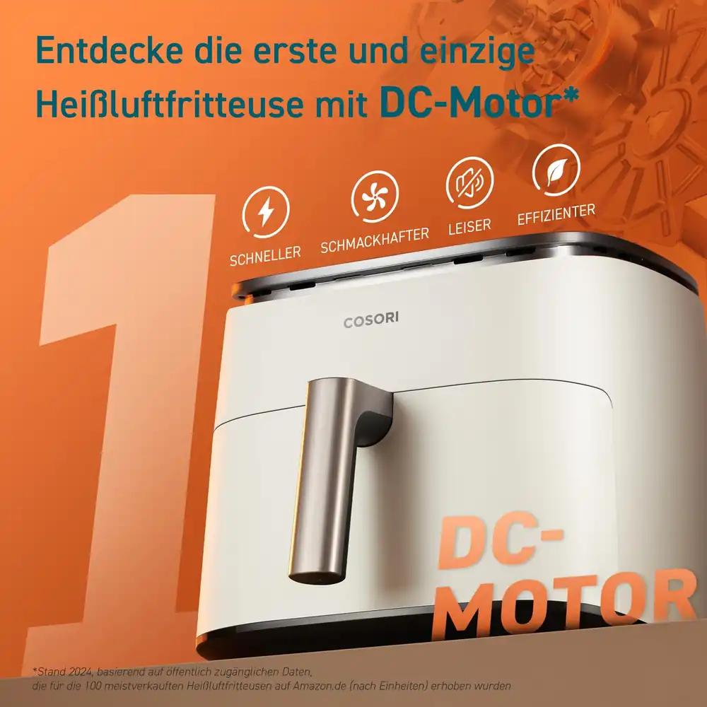 Cosori TurboBlaze kuumaõhufritüür 6 l, 9 funktsiooni, DC-mootor 5 kiirusega, valge, pilt 2
