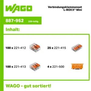 WAGO ühendusklemmide komplekt 887-952 | 229-osaline