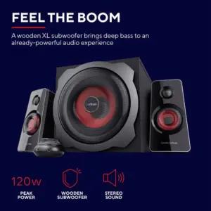 Trust Gaming GXT 38 2.1 mängukõlarite süsteem subwooferiga (nutitelefonile/PC-tahvlile