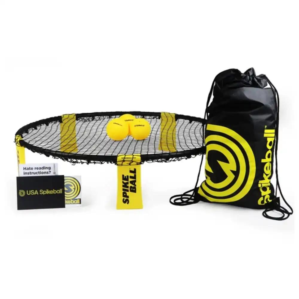 Spikeball-Set 3 palliga – Mängimiseks õues, kodus, aias, rannas, matkadel, pargis – Kaasas transpordikott ja reeglite raamat – Mäng lastele, teismelistele ja täiskasvanutele
