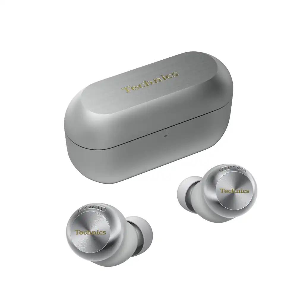 Technics EAH-AZ100E-S juhtmevabad kõrvaklapid mürasummutusega, 10mm Magnetic Fluid Driver, Multipoint Bluetooth, Voice Focus AI, mugavad In-Ear kõrvaklapid, hõbedane