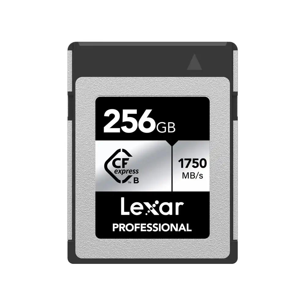Lexar Professional SILVER Series 256GB CFexpress kaart, tüüp B CFe kaart, kuni 1750MB/s lugemiskiirus, CF-kaart PCIe Gen3x2-ga, ühilduv DSLR ja XQD kaameratega