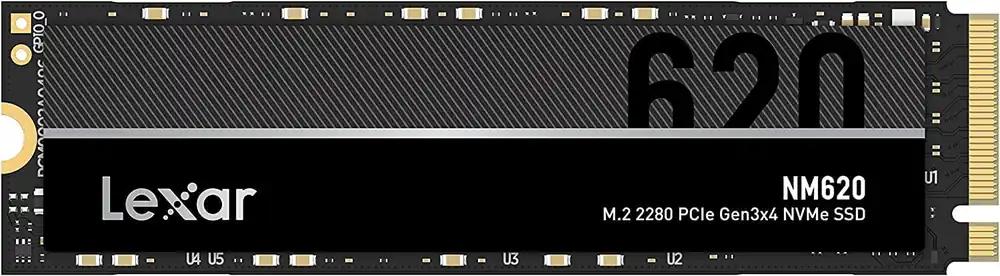 Lexar NM620 2TB SSD, M.2 2280 PCIe Gen3x4 NVMe 1.4 Sise-SSD, kuni 3500MB/s lugemine, 3000MB/s kirjutamine, 3D NAND Flash SSD arvutite ja mängurite jaoks (LNM620X002T-RNNNG)