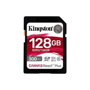 Kingston Canvas React Plus 128GB SDXC mälukaart UHS-II 300MB/s lugemine