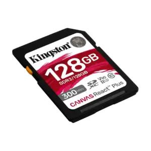 Kingston Canvas React Plus 128GB SDXC mälukaart UHS-II 300MB/s lugemine