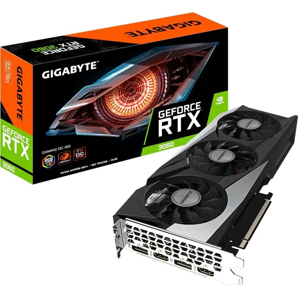 Gigabyte NVIDIA GeForce RTX 3060 GAMING OC V2 Graafikakaart – 12GB GDDR6, 192-bit, PCI-E 4.0, 1837MHz Tuumsagedus, RGB, 2x DP 1.4, 2x HDMI 2.1, NVIDIA Ampere – GV-N3060GAMING OC-8GD