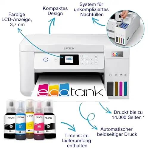 Epson EcoTank ET-2856 A4-multifunktsionaalne Wi-Fi tindimahutiga printer