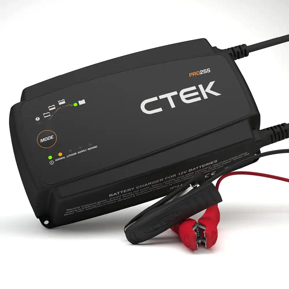 CTEK PRO25S, 25A, 12V akulaadija ja toiteallikas, aku hooldus, Laadija LiFePO4, Liitiumioon akulaadija autodele ja veokitele taastamisrežiimi ja desulfateerimisprogrammiga
