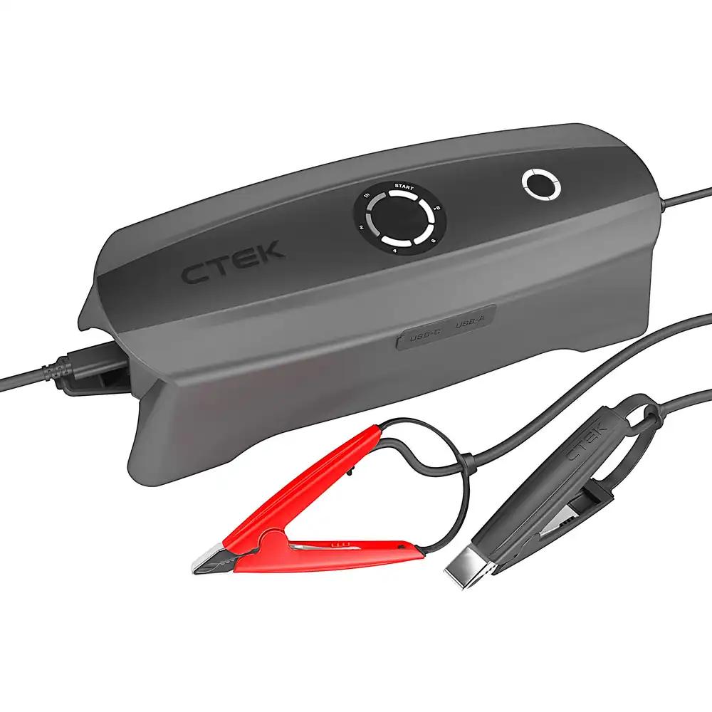 CTEK CS FREE, kaasaskantav akulaadija 12V, 4-ühes toitepank, liitiumioon, päikeseenergia, välitingimustes kasutamiseks, auto, telefon, arvuti, nutikas akuhooldus, stardikäivitus Adaptive Boosteriga, must