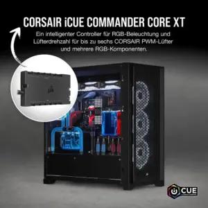 Corsair iCUE COMMANDER CORE XT – Digitaalne valgustuse ja ventilaatorikiiruse juhtimine (kuni 6 PWM korpuseventilaatorit ja 264 RGB-LED-i