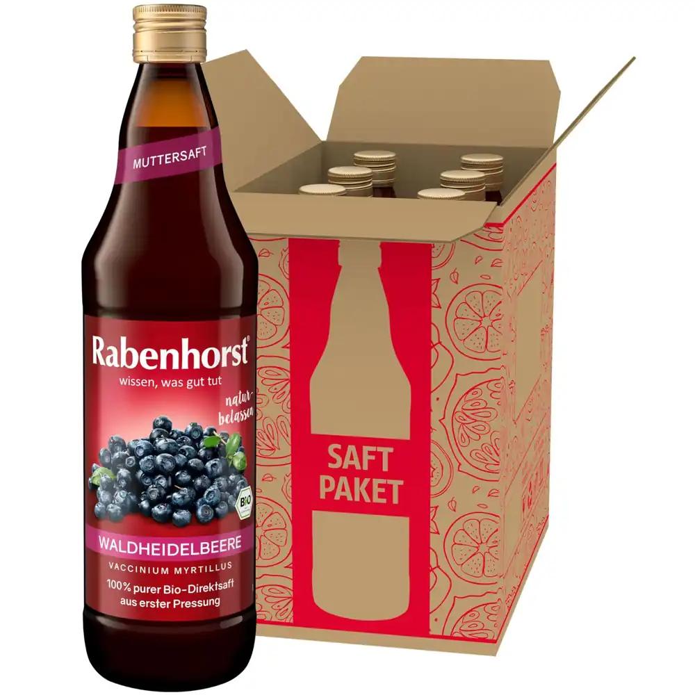 RABENHORST Metsamustika Muttersaft BIO 6-pakk (6 x 700 ml) – 100% puhas metsamustika otsemahl esimesest pressimisest
