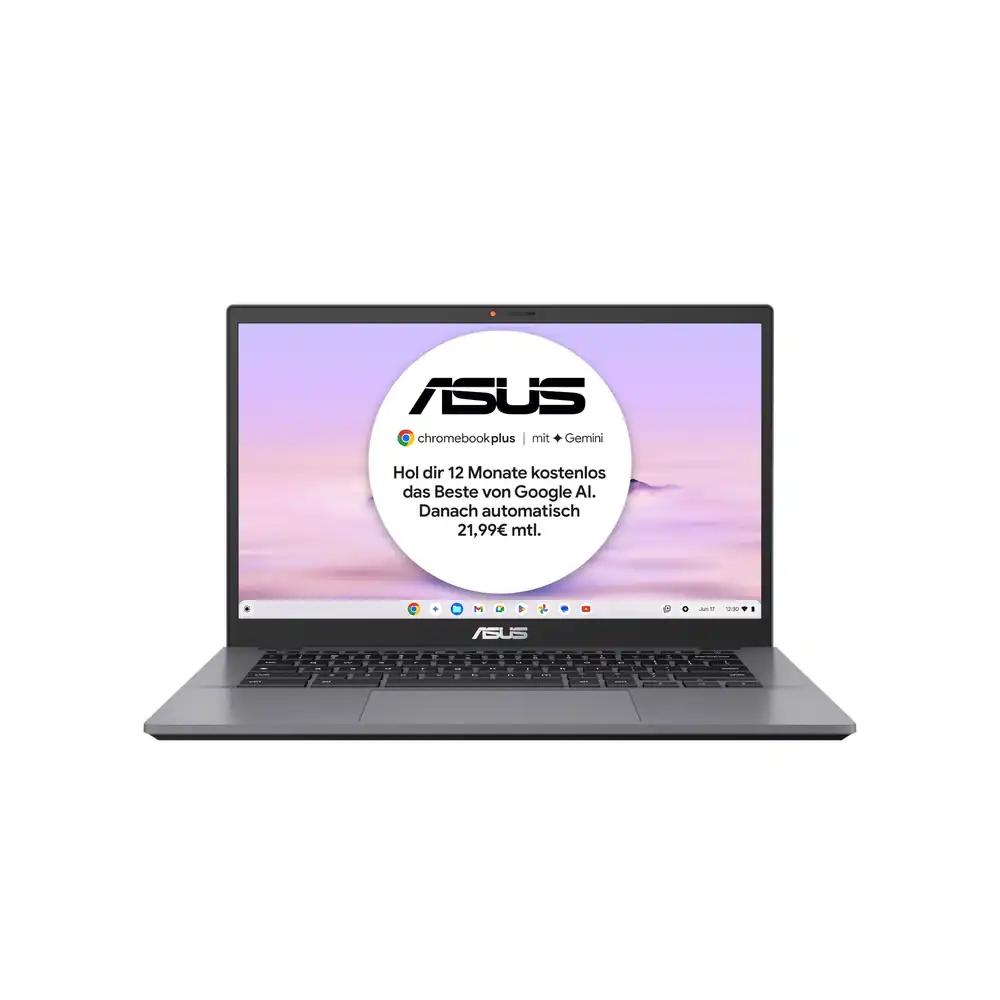 ASUS Chromebook Plus CX34 sülearvuti | 14-tolline Full-HD 16:9 IPS-ekraan | Intel Core i3-1215U | 8 GB RAM | 128 GB UFS | Intel UHD Graphics | ChromeOS | QWERTZ klaviatuur | Rocky Grey