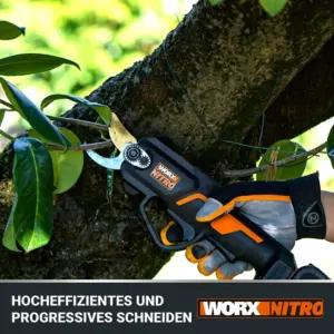 Worx NITRO WG330E Aku oksakäärid 20V – Elektrilise ajami ja harjadeta mootoriga