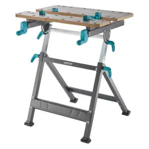 wolfcraft pingutus- ja töölaud Master 650 Ergo - 6870000 - sujuvalt reguleeritava kõrgusega - lisaplaat tööpinna laiendamiseks - mobiilne kasutus - valmistatud Euroopas
