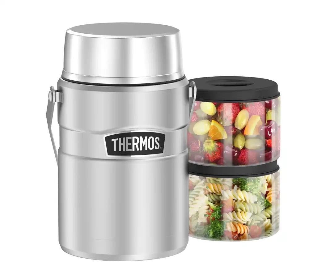 Thermos STAINLESS KING toidutermos 1,2L, roostevaba teras, termosekonteiner sisudega ja käepidemega, hoiab 12h kuumana / 24h külmana, sobib pasta, supi, müsliga, suur toidutermos