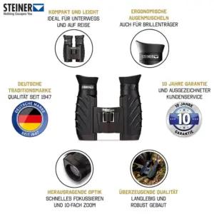 STEINER Safari UltraSharp 10x26 binokkel – Saksa kvaliteet