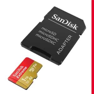 SanDisk Extreme MicroSDXC UHS-I mälukaart 1 TB SD-adapteriga (1 aasta RescuePRO Deluxe