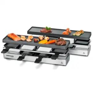 ROMMELSBACHER RC 1600 Raclette-grill – lõbusaks ajaveetmiseks 4+4 inimesele (lauagrill