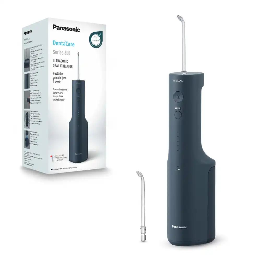 Panasonic Series 600 Ultraheli suuvee EW-DJ66-A303, juhtmevaba hambadušš, 200 ml, IPX7, 2 ultrahelidüüsi, 5 veesurve taset, reisitarvikud, tumesinine