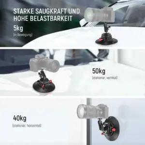 NEEWER 6" Kaamera Vaakum-Saugnapp koos Kuulpeaga Magic Arm