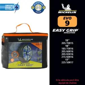MICHELIN EASY GRIP EVOLUTION 9 Tekstiilist Lumekett Autole – 2 tk | Ülitugev Rehvikett Lihtne Paigaldus