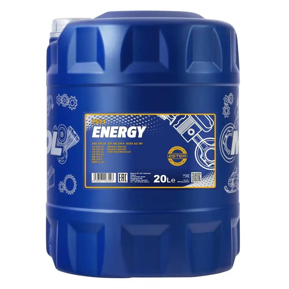 MANNOL Energy 5W-30 API SL/CF Mootoriõli, 20 Liitrit