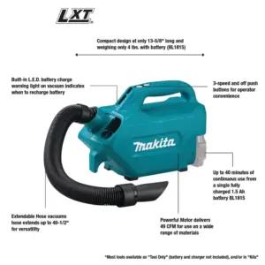 Makita DCL184Z akutolmuimeja 18 V, türkiissinine (ilma akuta ja laadijata), pilt 2