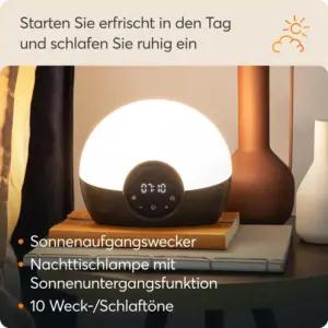 Lumie Bodyclock Glow 150 valgusäratuskell, päikesetõusu ja -loojangu valgus, 10 heli, pilt 2