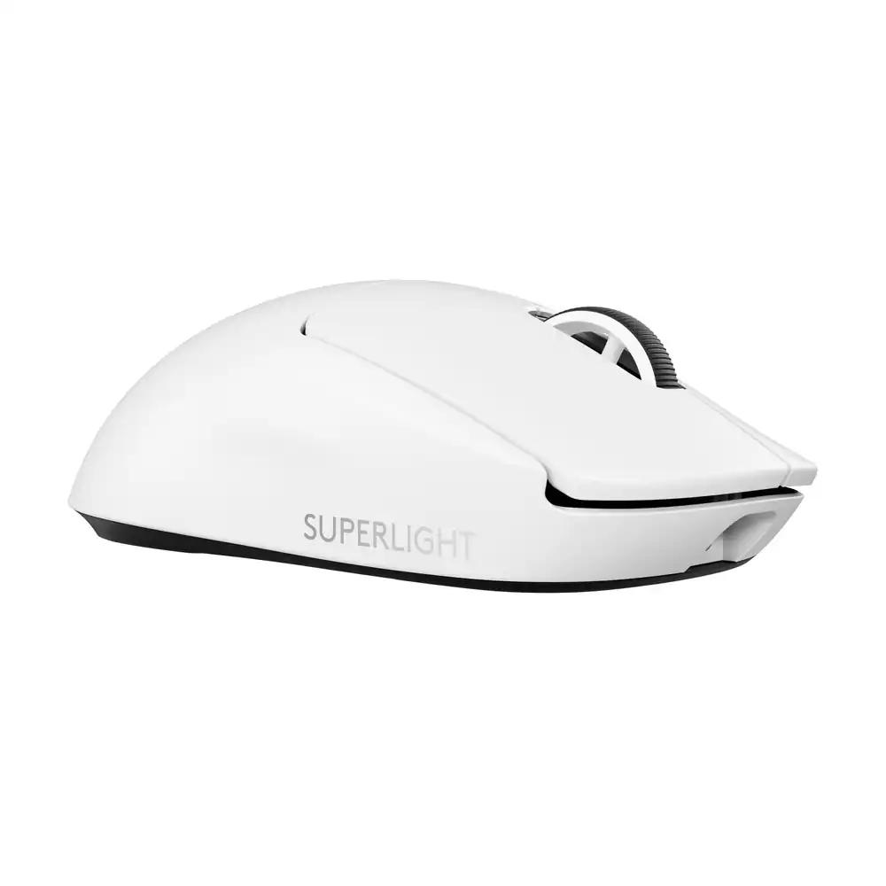 Logitech G PRO X SUPERLIGHT 2 LIGHTSPEED Juhtmevaba Gaming Hiir – Kerge, 60g, 8K Polling Rate, LIGHTFORCE Hübridsensoriga Nupud, HERO 2 Sensor, 44K DPI, 5 Programmeeritavat Nuppu, USB-C, PC/Mac – Valge