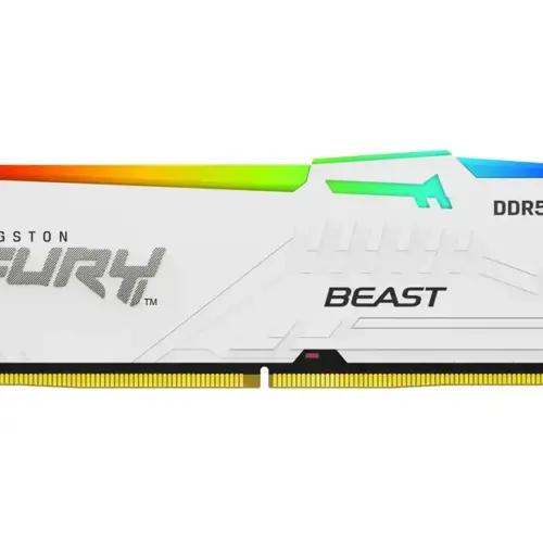 Kingston FURY Beast Valge RGB EXPO 32GB 6000MT/s DDR5 CL30 DIMM Lauaarvuti Mänguri Mälu Komplekt (2 tk) - KF560C30BWEAK2-32