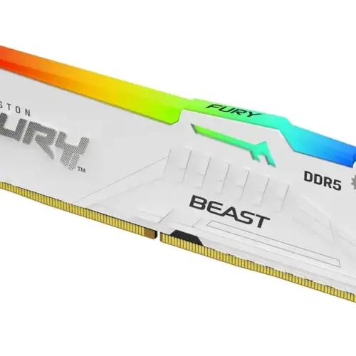 Kingston FURY Beast Valge RGB EXPO 32GB 6000MT/s DDR5 CL30 DIMM Lauaarvuti Mänguri Mälu Komplekt (2 tk) - KF560C30BWEAK2-32