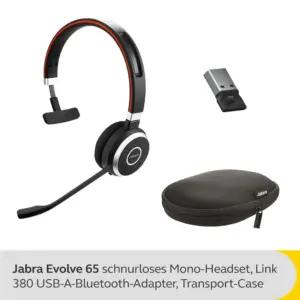 Jabra Evolve 65 SE juhtmevaba mono-peakomplekt - Bluetooth-peakomplekt mürasummutava mikrofoniga
