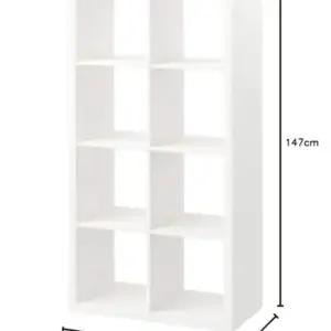 IKEA Kallax riiul, valge, 77 x 147 cm, pilt 2