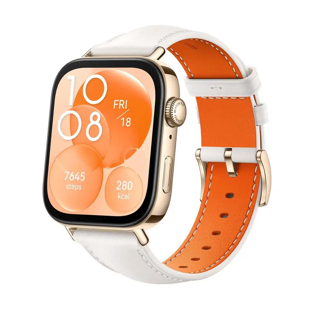 HUAWEI Watch FIT 3, Bluetooth-kõned, GPS, Nutikell, Alumiiniumkorpus, iOS & Android, 1,82-tolline AMOLED-ekraan, Kuni 10-päevane aku kestvus, Terviklik tervise- ja treeningujuhtimine, Valge nahk