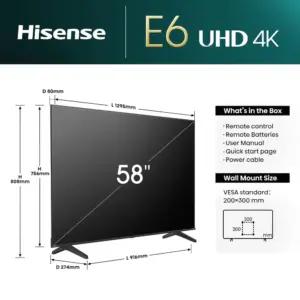 Hisense 58E6NT 146 cm (58 tolli) teler