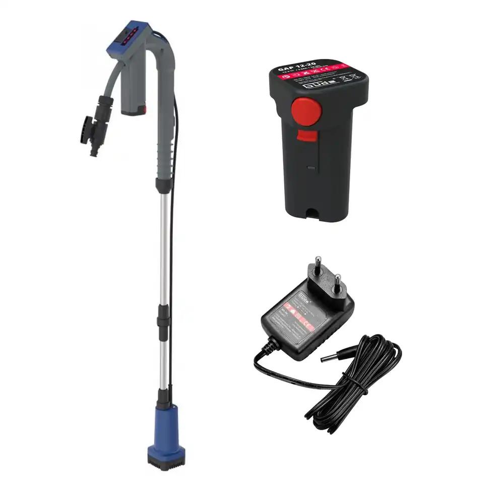 Güde akuga vihmaveetünnipump RFP 12-201-04 (12 V, 1500 l/h, testitud „hea – väga hea“, kuivjooksukaitse, tõstekõrgus 11 m, maks. terasuurus 0,5 mm, sulgeventiil, teleskoopsüsteem, komplektis aku ja laadija)