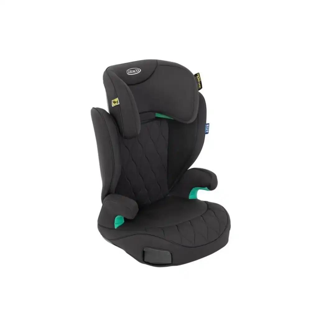 Graco Affix™ i-Size R129 turvatool, 3,5–12 aastastele lastele (100–150 cm), reguleeritavad käetoed, pestav istmekate, ISOFIX, must, Midnight