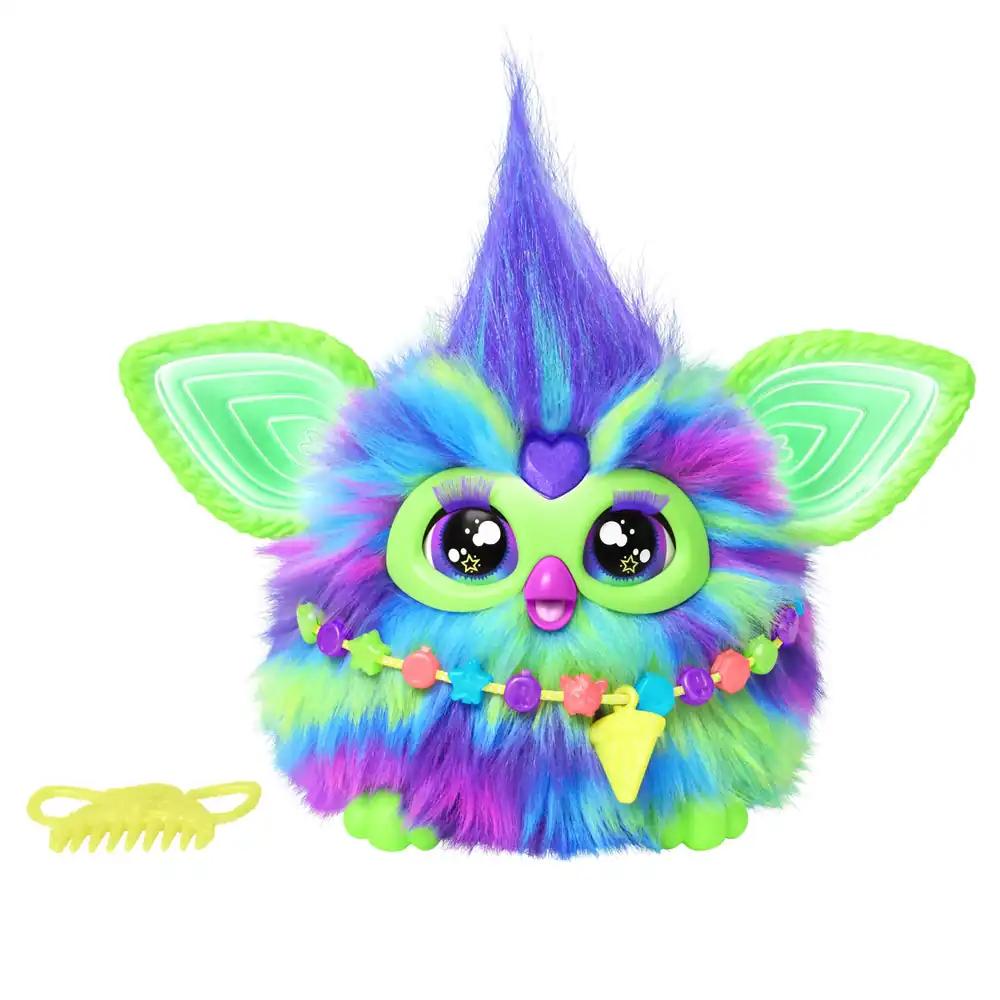 Furby Galaxy, interaktiivne plüüšmänguasi, helendab pimedas, räägib eesti ja furbish keeles, umbes 15 cm, ideaalne kingitus lastele