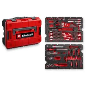 Originaalne Einhell E-CASE 80-osaline tööriistakohver (Tööriistakomplekt vastupidavas