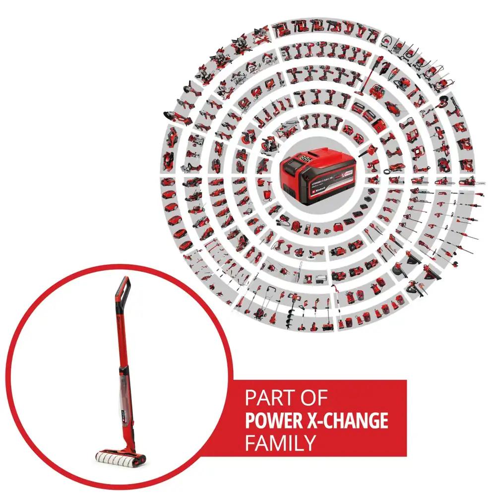 Einhell CLEANEXXO Power X-Change juhtmevaba kõvapõrandapesur, 18 V, 290 mm harjarull, pilt 2
