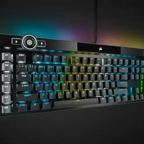 CORSAIR K100 RGB Opto-Mehaaniline Juhtmega Gaming Klaviatuur - OPX Lineaarsed Lülitid - PBT Double-Shot Klahvikatted - Elgato Stream Deck & iCUE Ühilduvus - PC