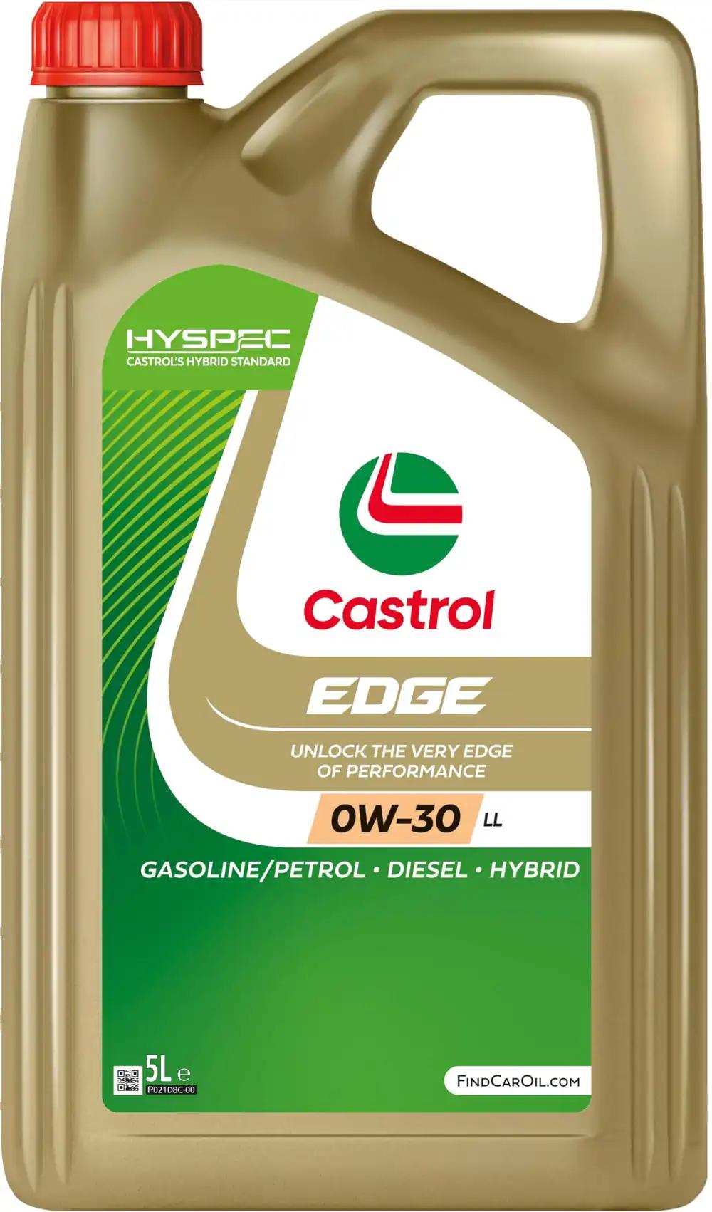Castrol EDGE 0W-30 LL Longlife Mootoriõli, 5L, Kuldne