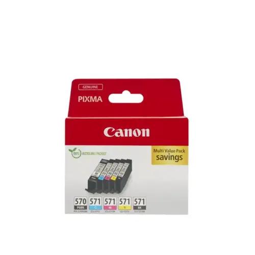 Canon PGI-570 BK CLI-571 BK C M Y PGBK tintide komplekt - 5 originaal tindikassetti (Must